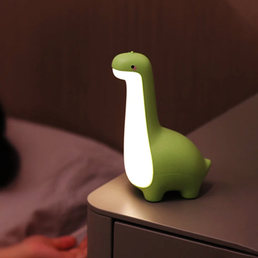 Veilleuse Dinosaure Rechargeable - Lampe de Chevet LED avec Minuterie et Protection des Yeux